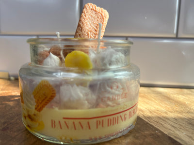 Banana Pudding Biscotti Candle